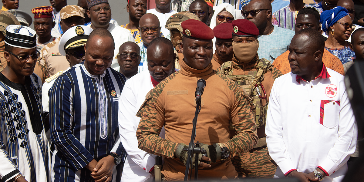 Le Président du Faso, Ibrahim Traoré, à l'inauguration de l'usine de la Société Faso Tomate (SOFATO)